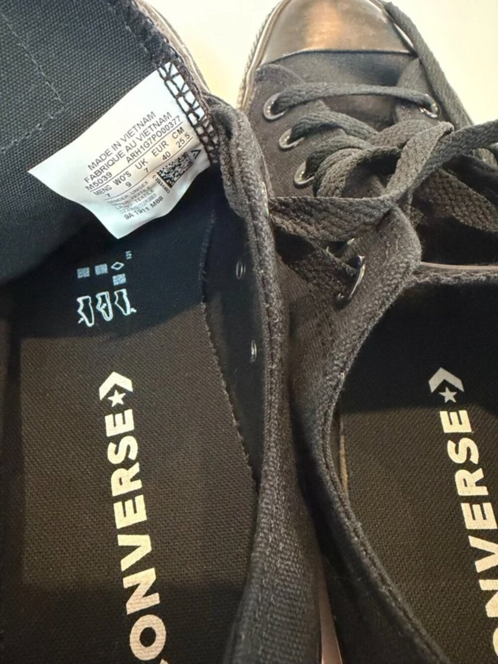 New Converse Low Top Sneakers in Black - Picture 3 of 3